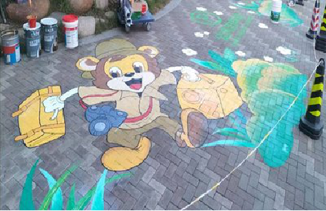 杞县夏季画地面彩绘会遇到的问题