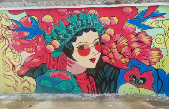 杞县墙体彩绘-网红墙