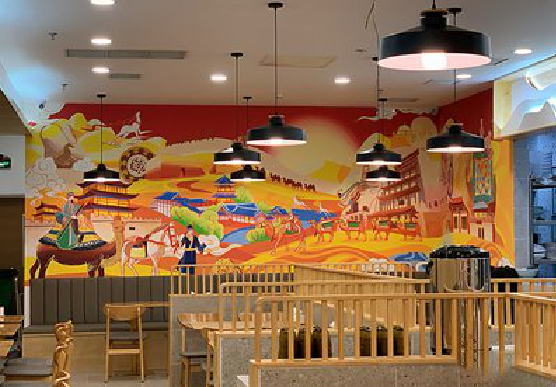 杞县商业空间彩绘介绍。