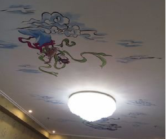 杞县如何快速绘制天花板上的手绘墙？