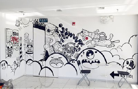 杞县手绘墙并非传统涂鸦。